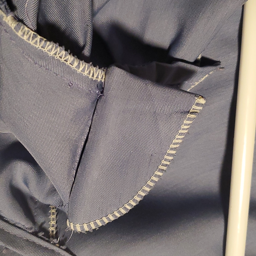 Vintage super soft high collared blue blouse - Picture 4 of 4